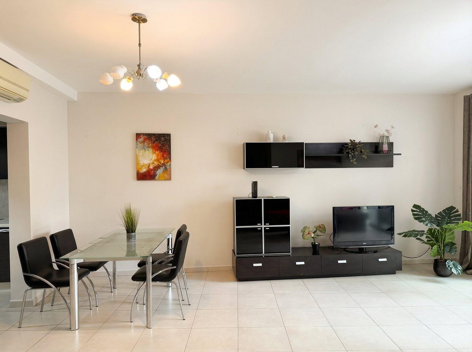 Living area with balcony